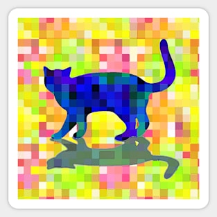 Cubist Cat Sticker